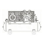 NCT370/1400 NORDBERG Компрессор поршневой с ременной передачей 380 В, ресивер 370 л, 1400 л/мин Nordberg