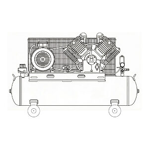 NCT370/1400 NORDBERG Компрессор поршневой с ременной передачей 380 В, ресивер 370 л, 1400 л/мин